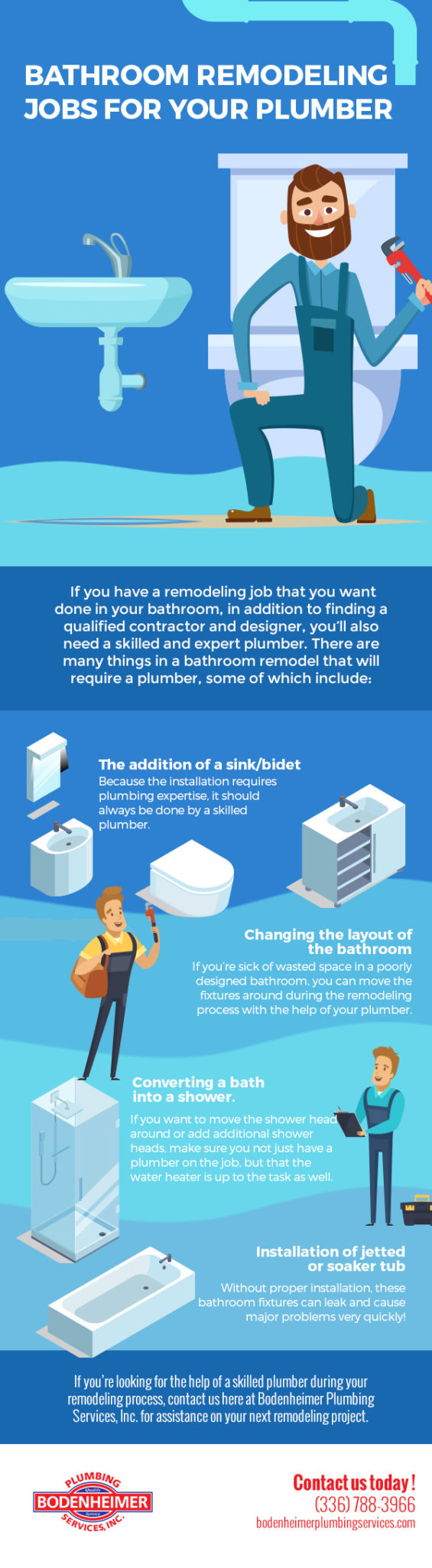 Bathroom Remodeling Jobs for Your Plumber Infographic